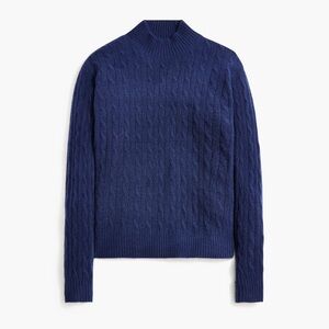 J. Crew Cable Knit Mock Neck Sweater